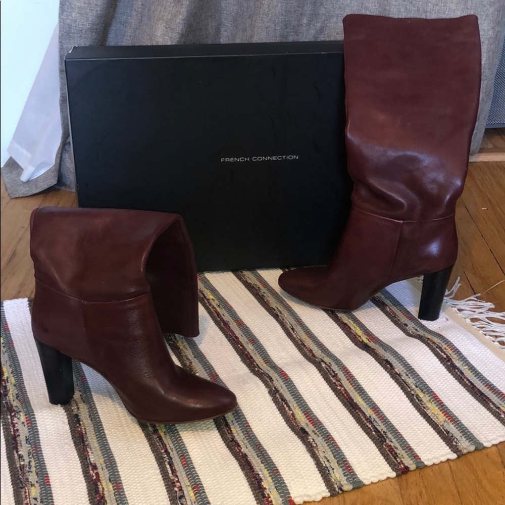 Under the knee REAL leather boots